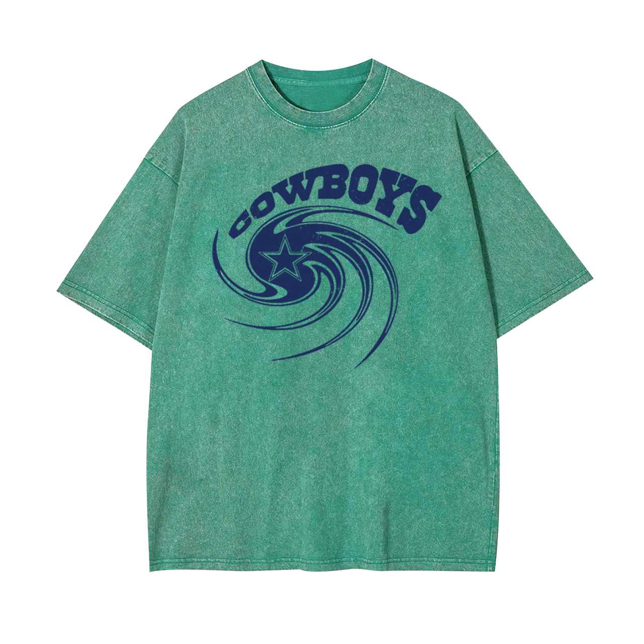Cowboy American Baseball Swirl Garment-dye Tees