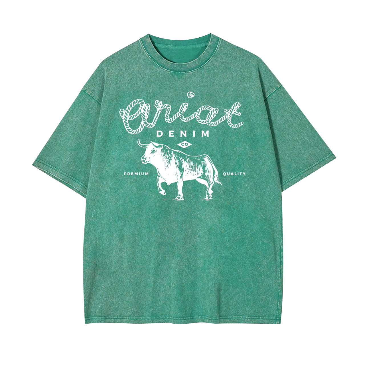 Ariat Denim Bull Cowboy Garment-dye Tees