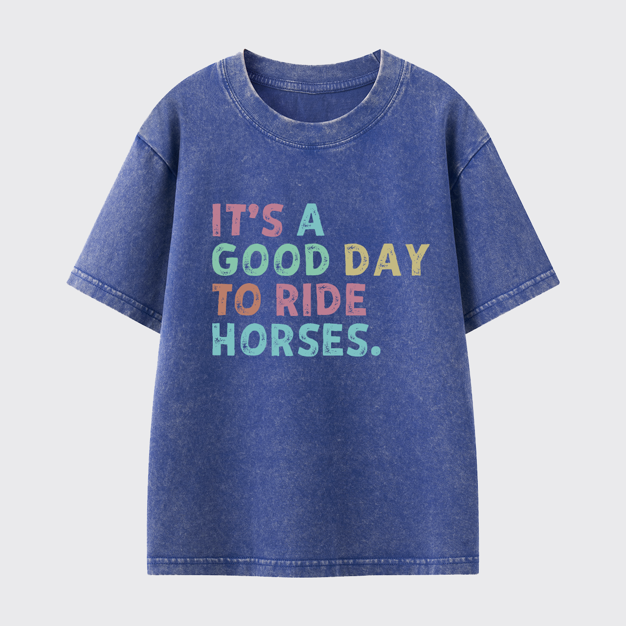It's A Good To Ride Horses Washed Toddler T-shirt
