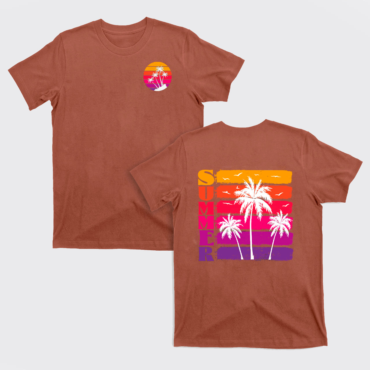 Palm Trees And Sunset T-Shirts
