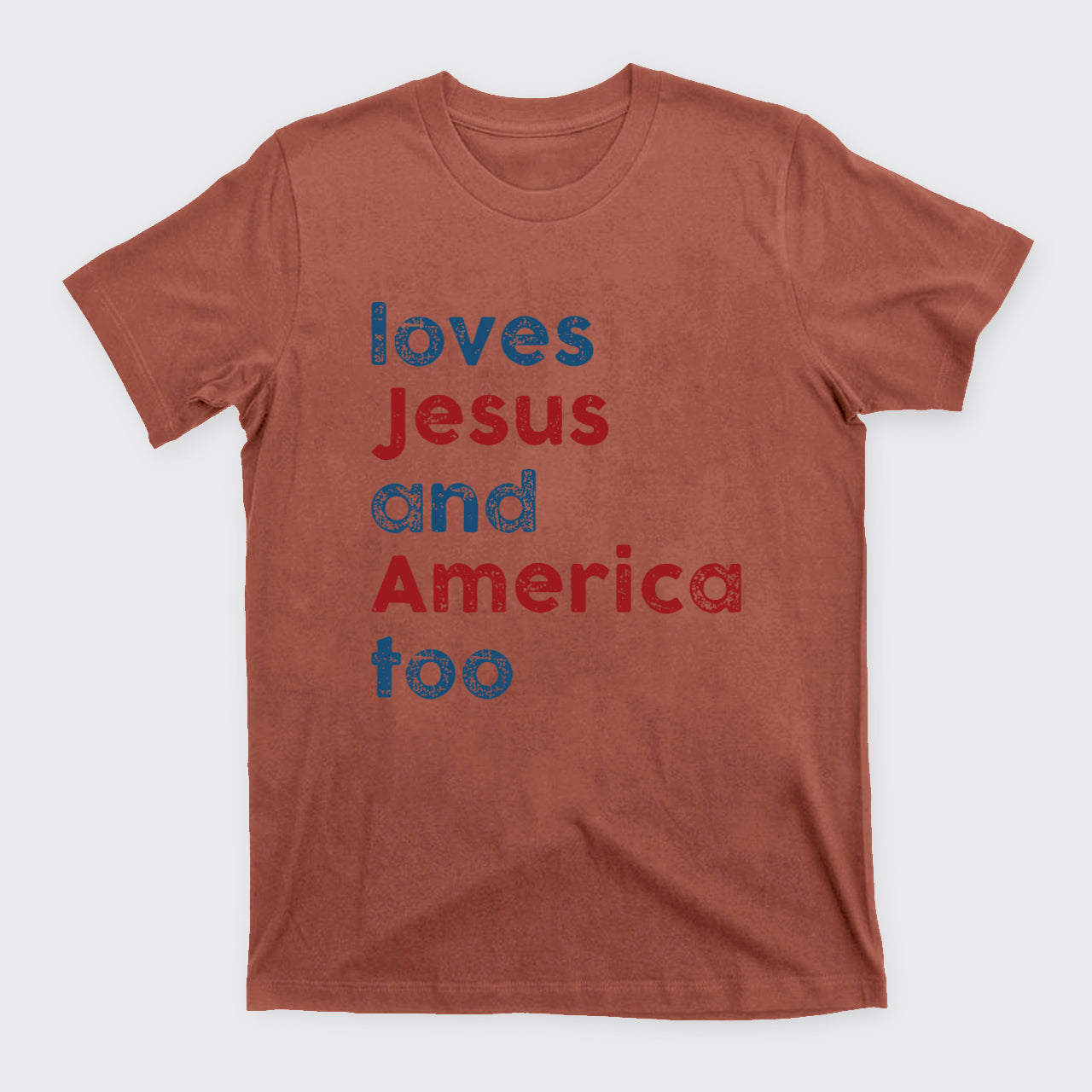 Patriotic Christian-Loves Jesus And America Too T-Shirts