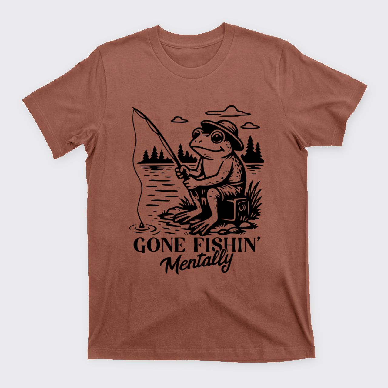 Funny Frog-Gone Fishin' T-Shirts