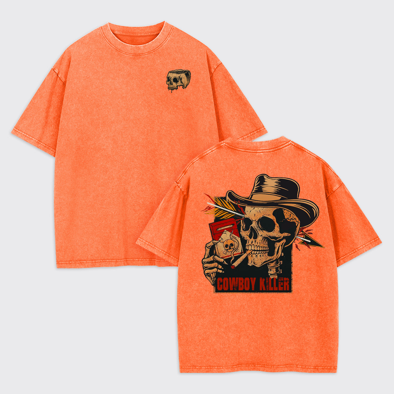 Skull Cowboy-Cowboy Killer Garment-dye Tees