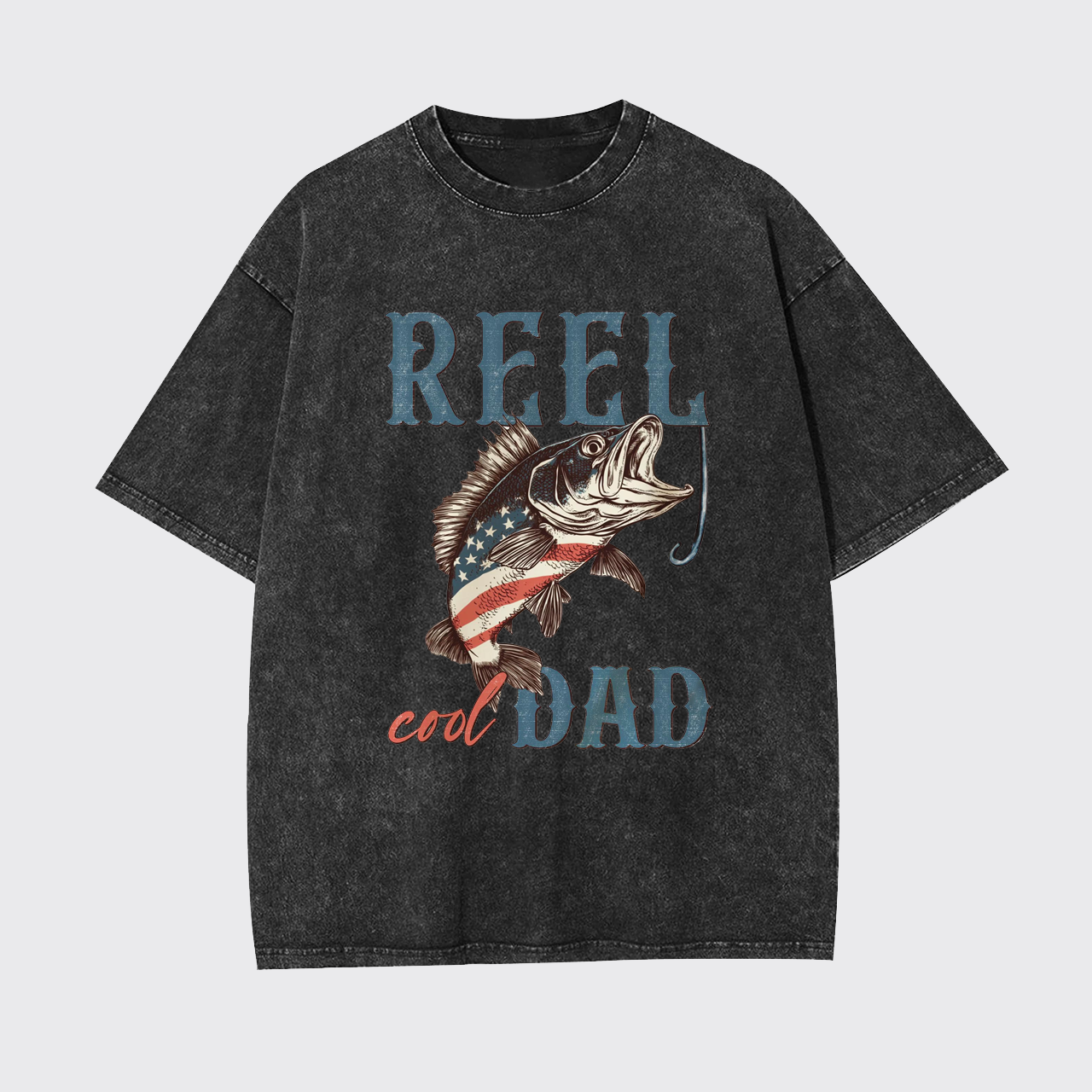 Reel Cool Dad-4th Of July Garment-dye Tees