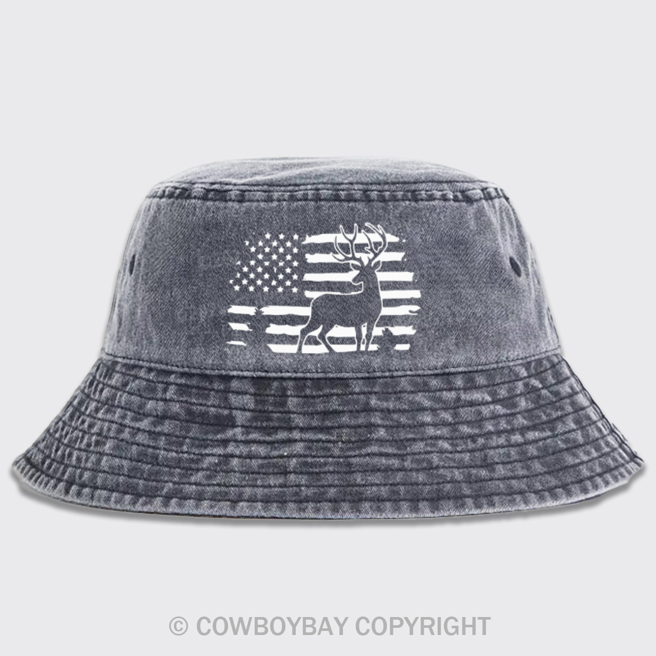 USA Flag Deer Bucket Hat