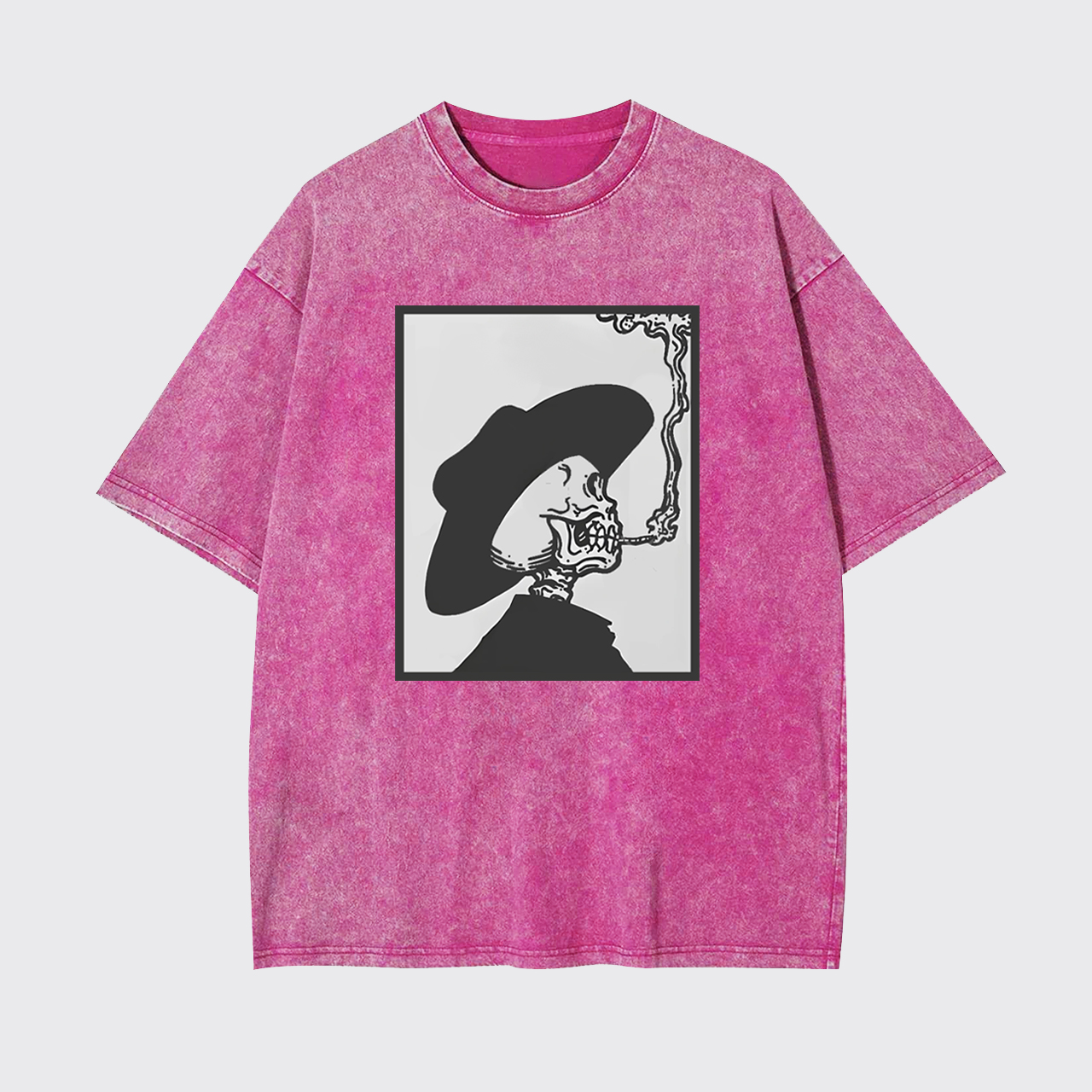 Smoking Cowboy Skeleton Garment-dye Tees
