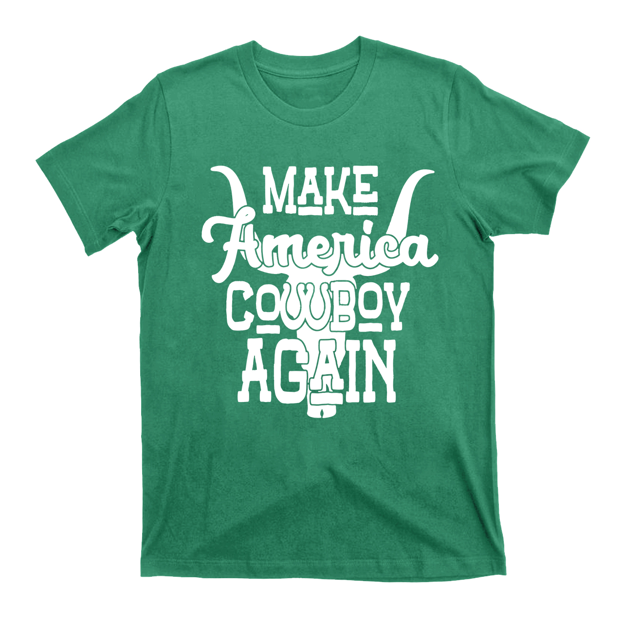 Cow Head Make America Cowboy Again T-Shirts