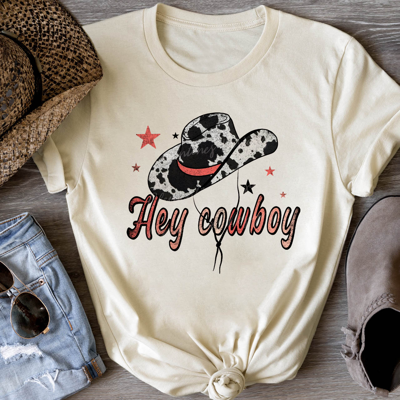 Hey Cowboy Cowgirls Hat Cowboy T-Shirts