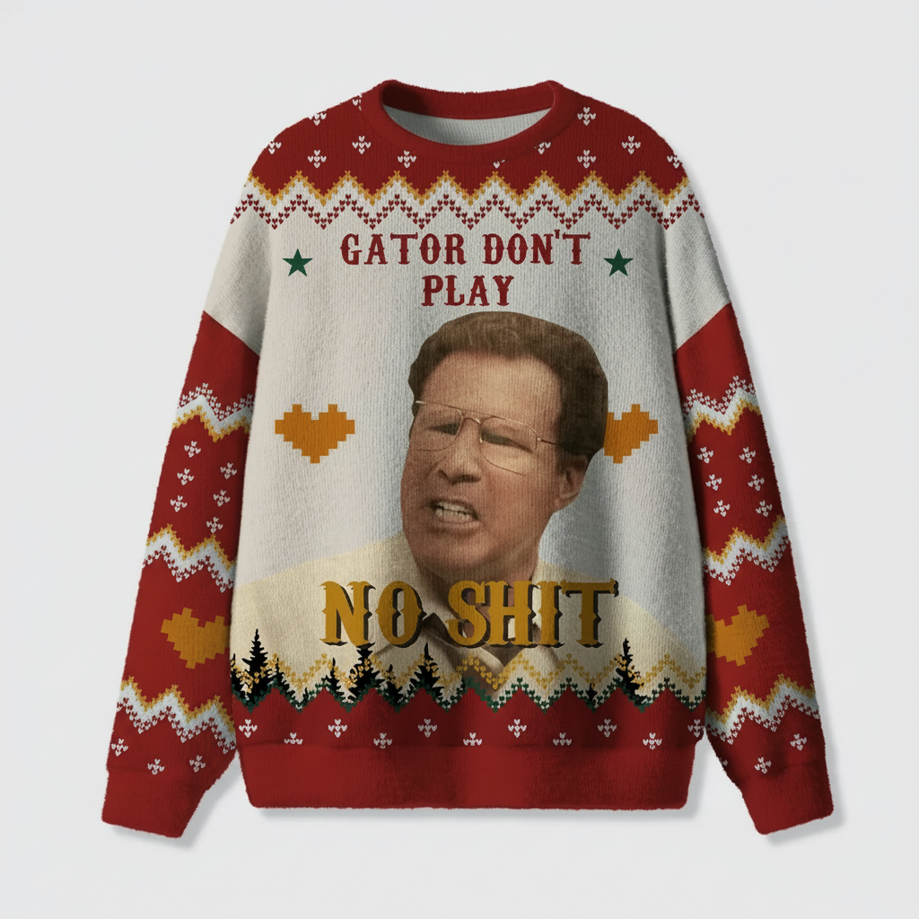 Retro Movie Quote 80s Style Ugly Knit Sweatshirt