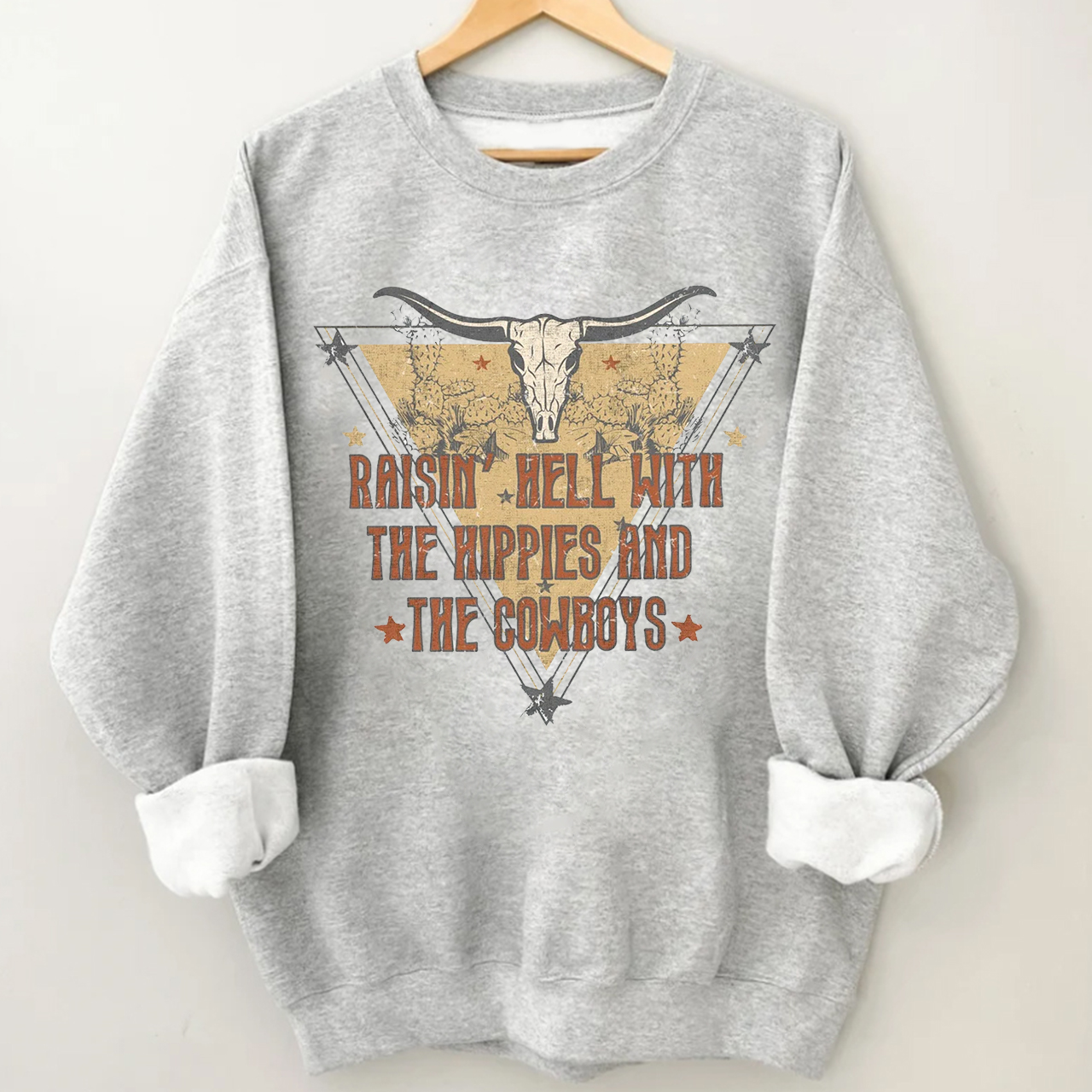 With The Hippies & The Cowboys Sweatshirt