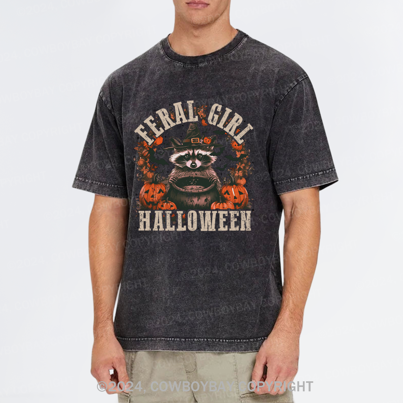 Feral Girl Halloween Garment-dye Tees