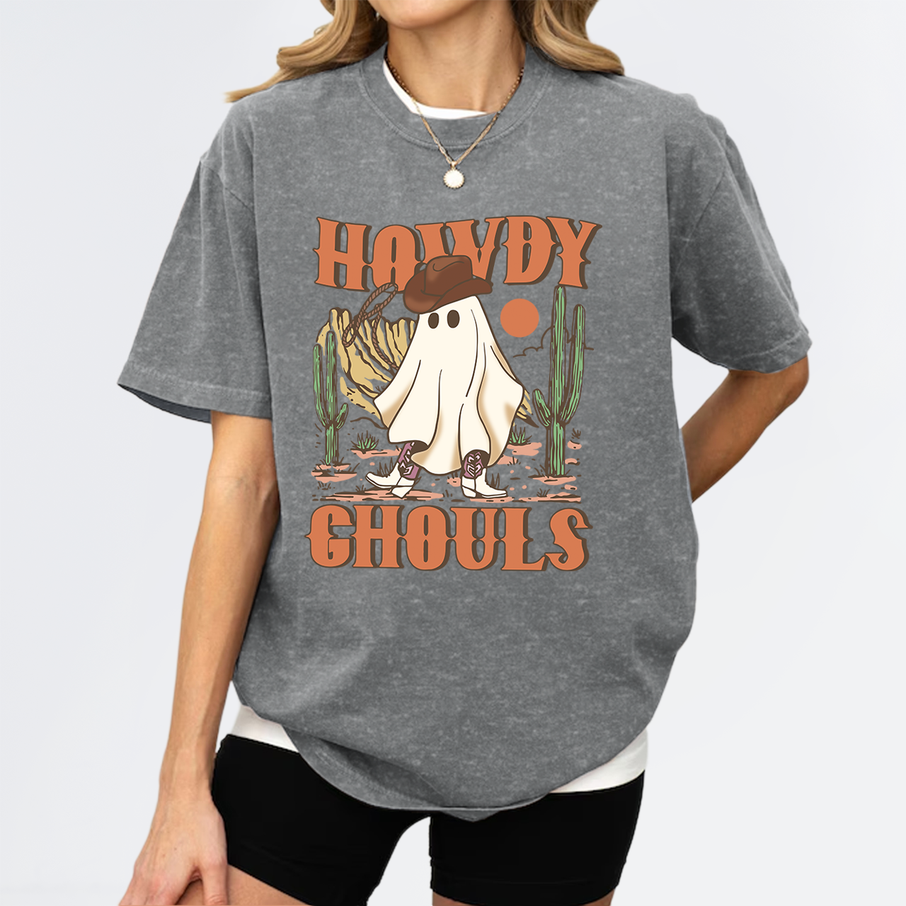 Howdy Ghouls Halloween Garment-dye Tees