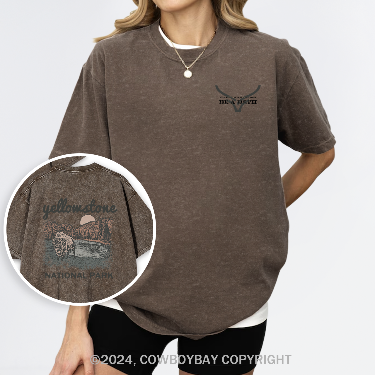 Midwest American Buffalo Sunset Garment-dye Tees