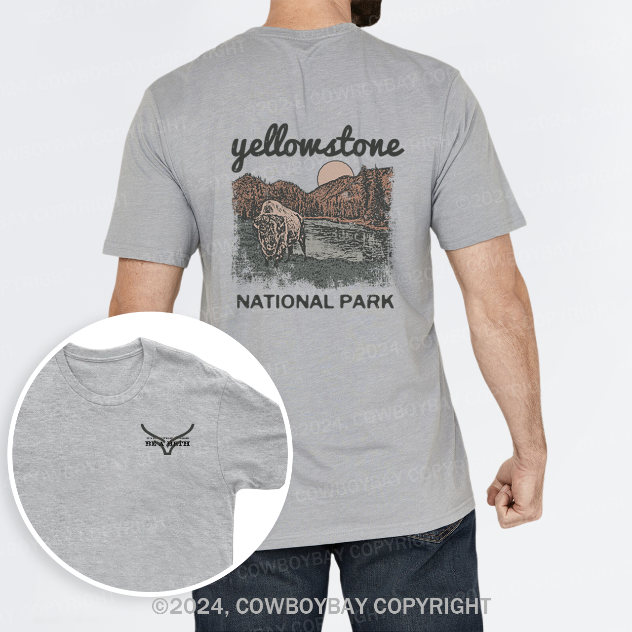 Midwest American Buffalo Sunset T-Shirts