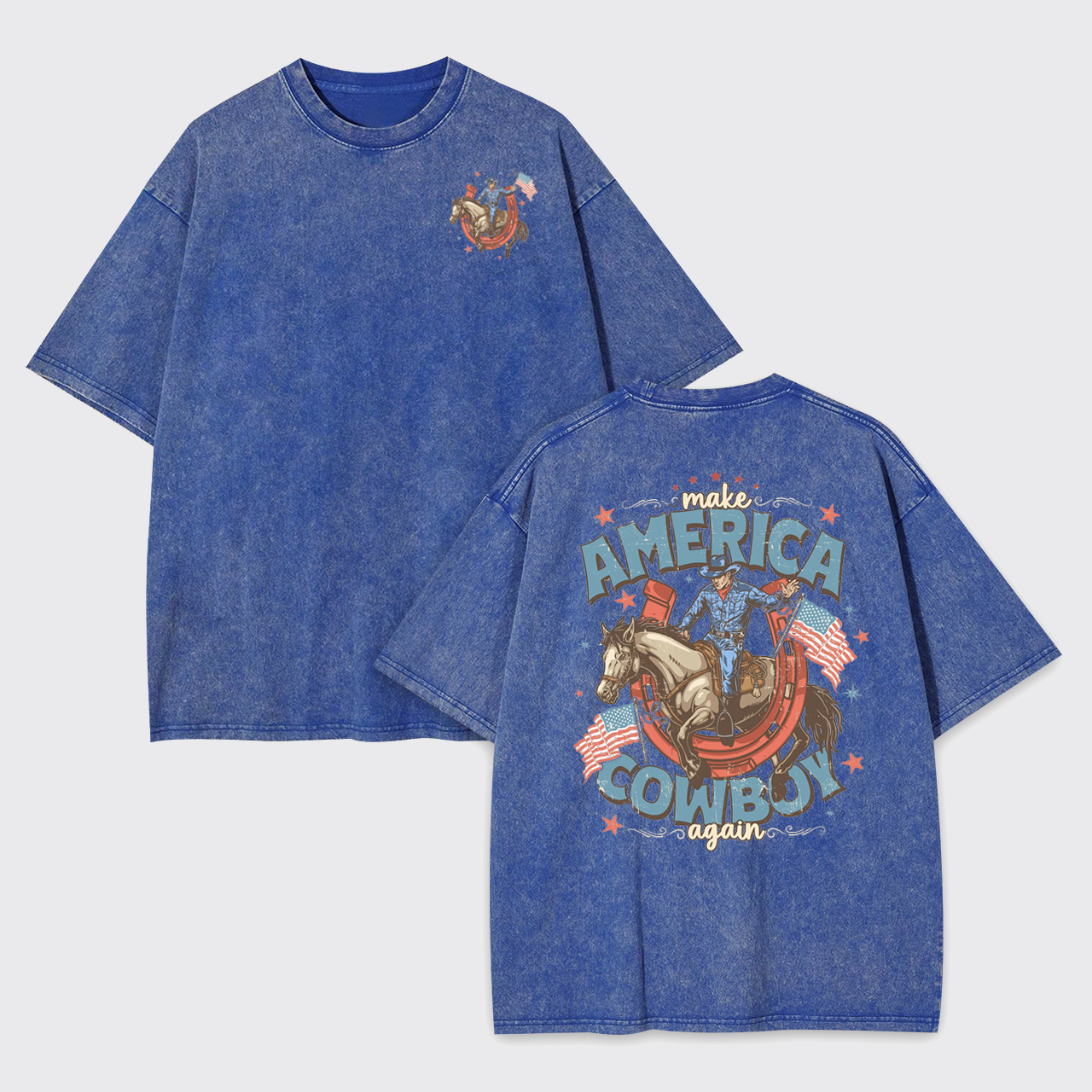 July 4th-Make America Cowboy Again Garment-dye Tees