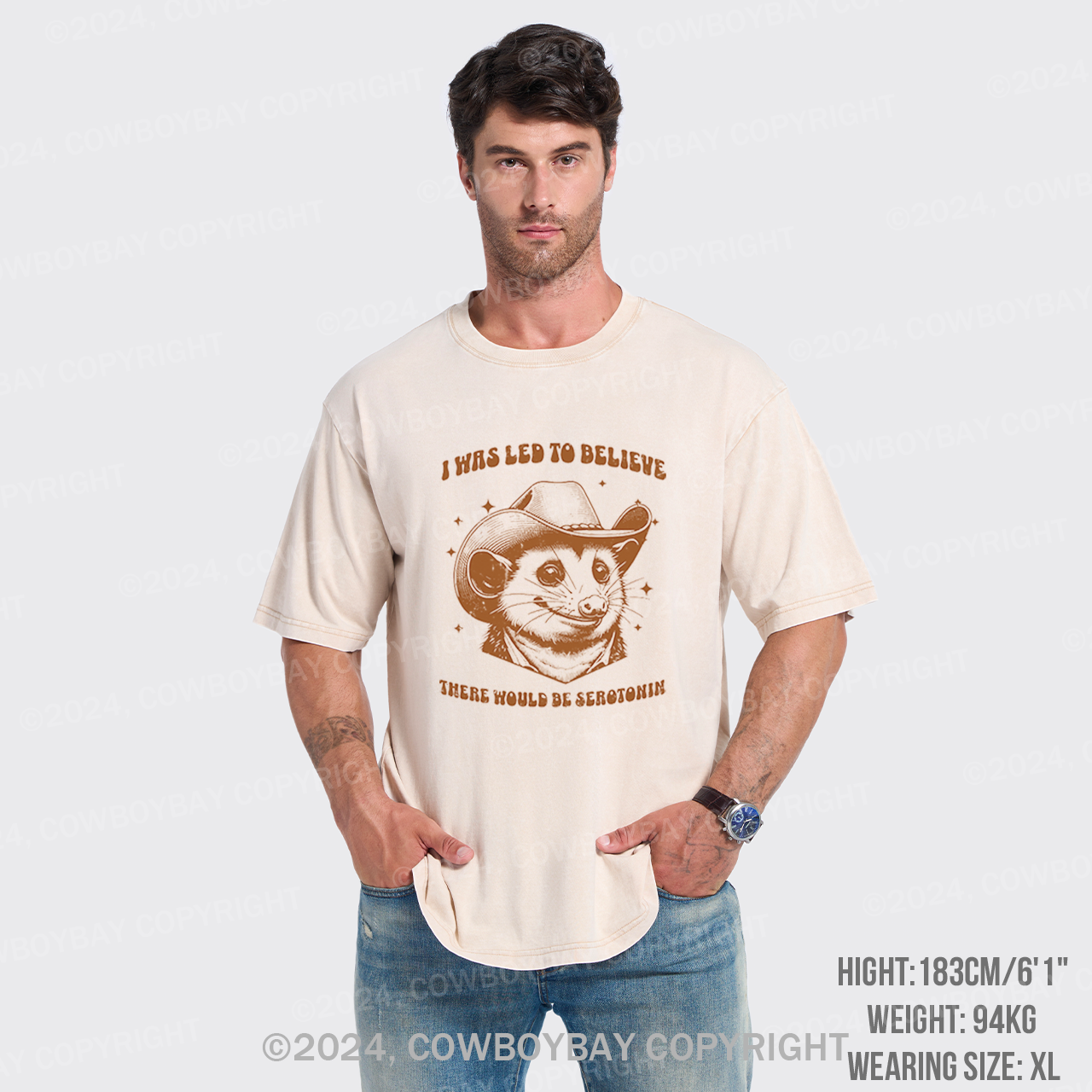 I Was Led To Believe Be Seratonin Garment-dye Tees