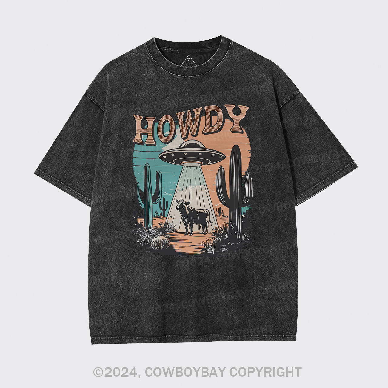 Western UFO,HOWDY Garment-dye Tees