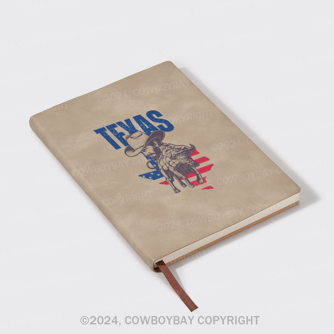 A5 Vintage Sheepbark Notebook-"Texas Cowboy"