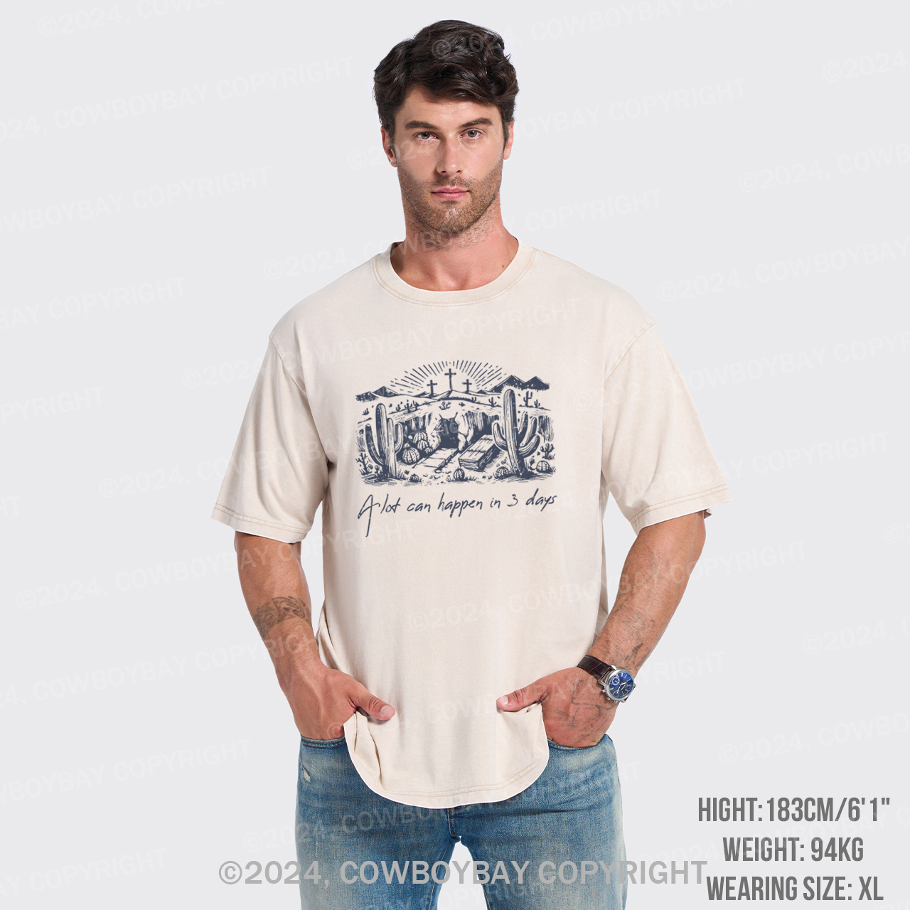 A Lot Can Happen In 3 Days Garment-dye Tees