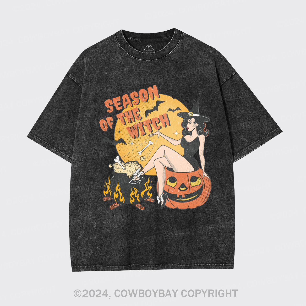 Season Of The Witch Halloween Garment-dye Tees