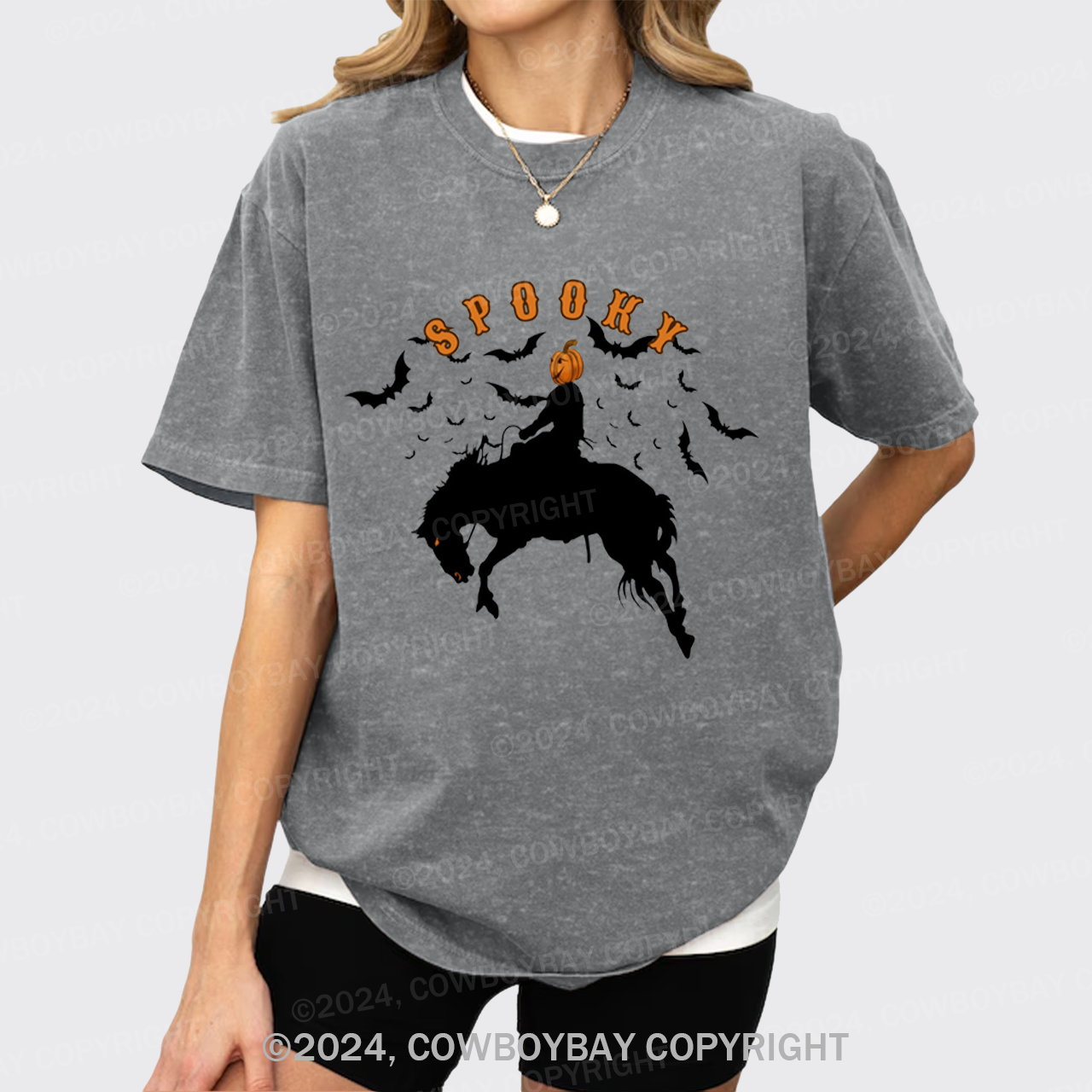 Spooky Bronc Garment-dye Tees