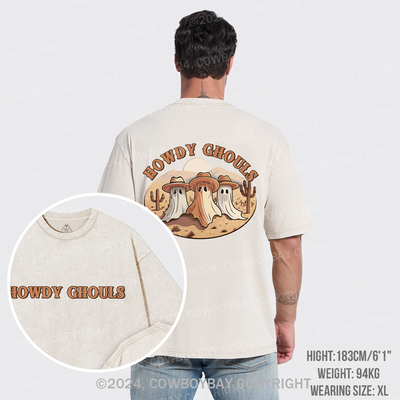 Howdy Ghouls Cute Spooky Garment-dye Tees