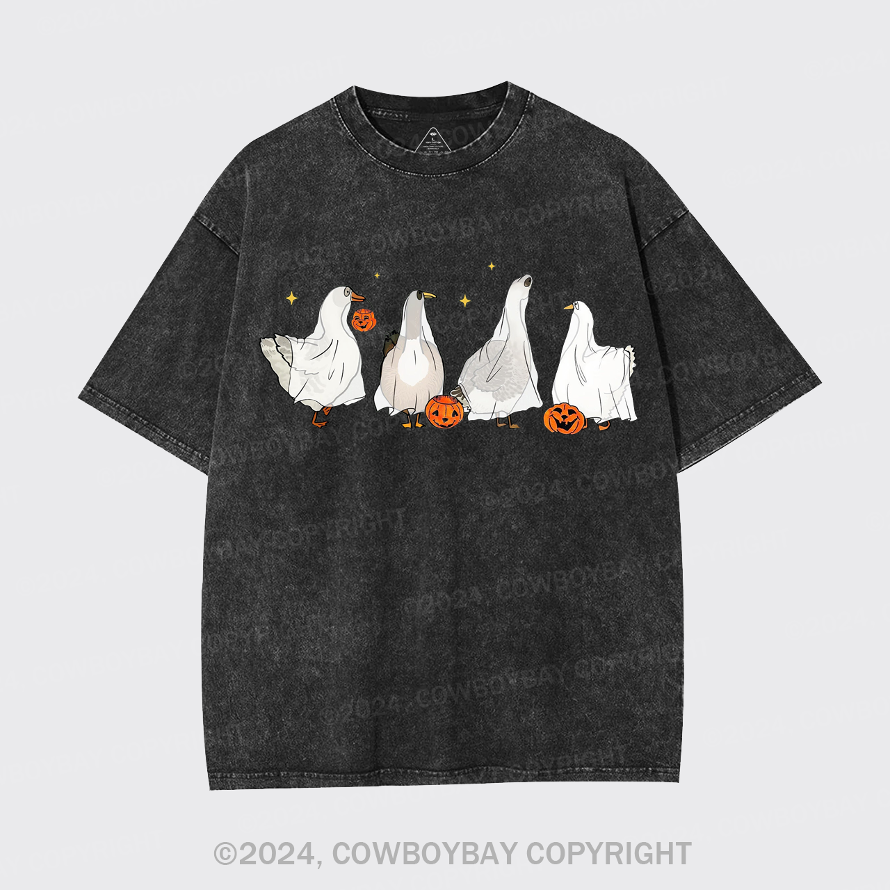 Halloween Ghost Ducks Garment-dye Tees