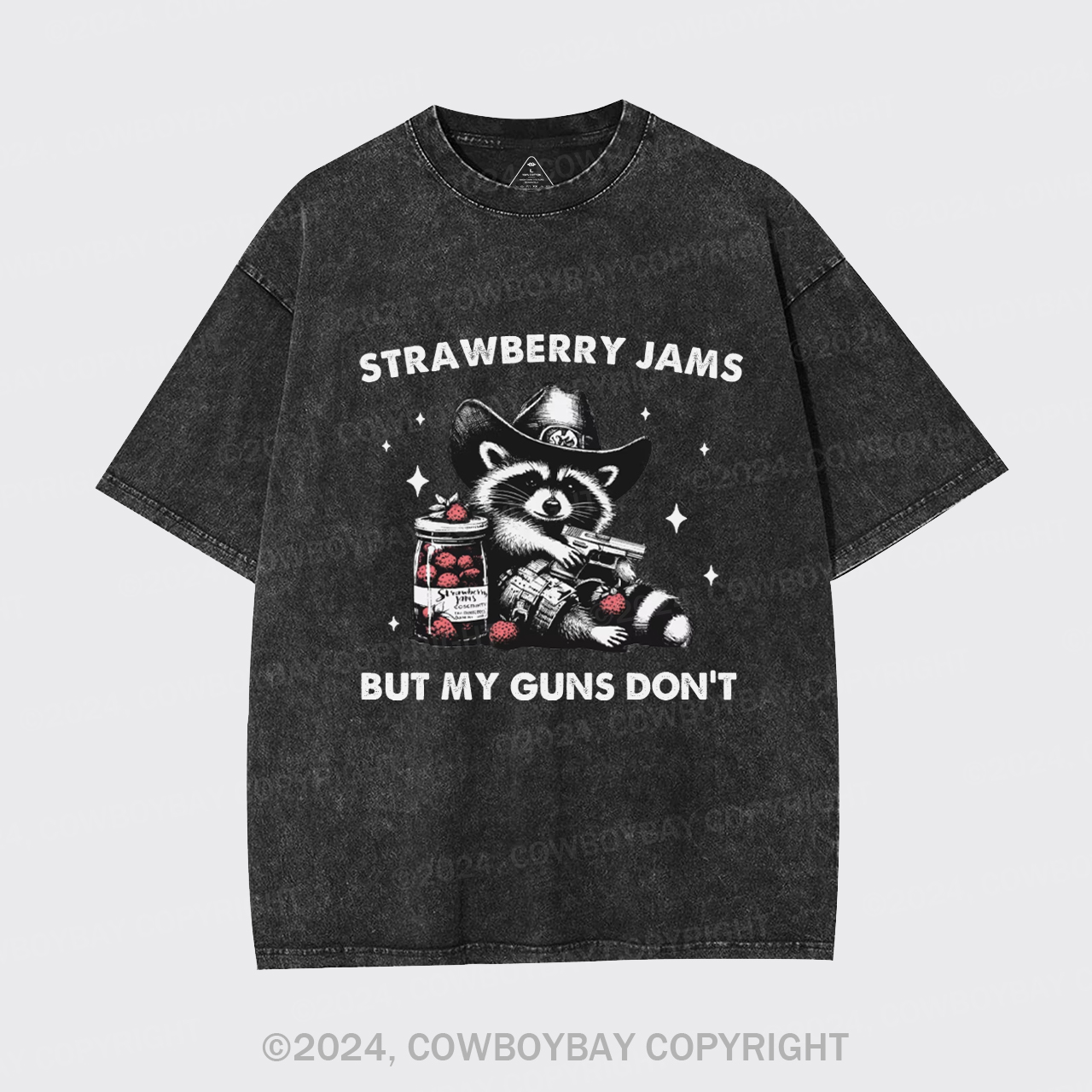 Strawberry Jams But My Guns Don't Garment-dye Tees