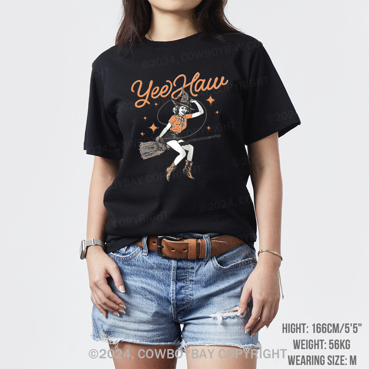 Yee Haw Vintage Halloween Cowgirl Witch T-Shirts