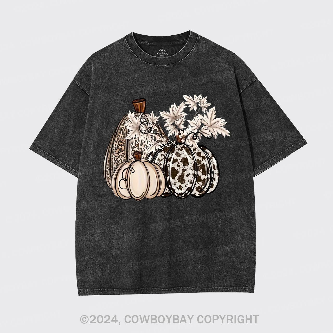 Pumpkins Fall Halloween Garment-dye Tees
