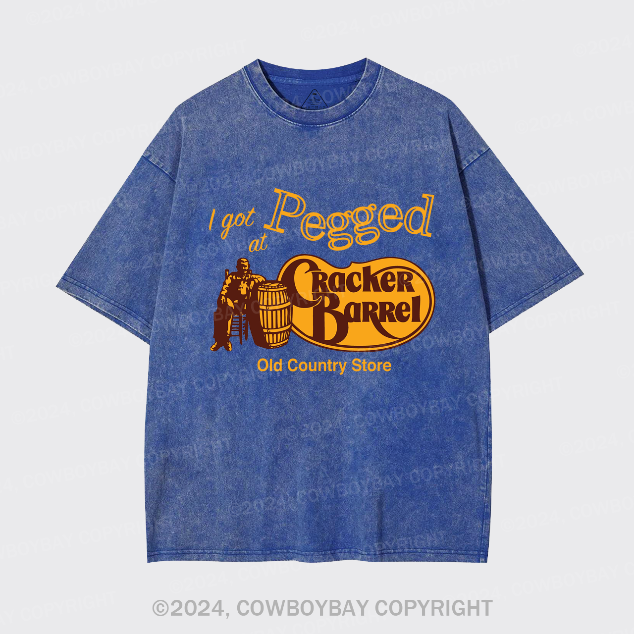 I Got Pegged at Cracker Barrel Old Country Store Garment-dye Tees