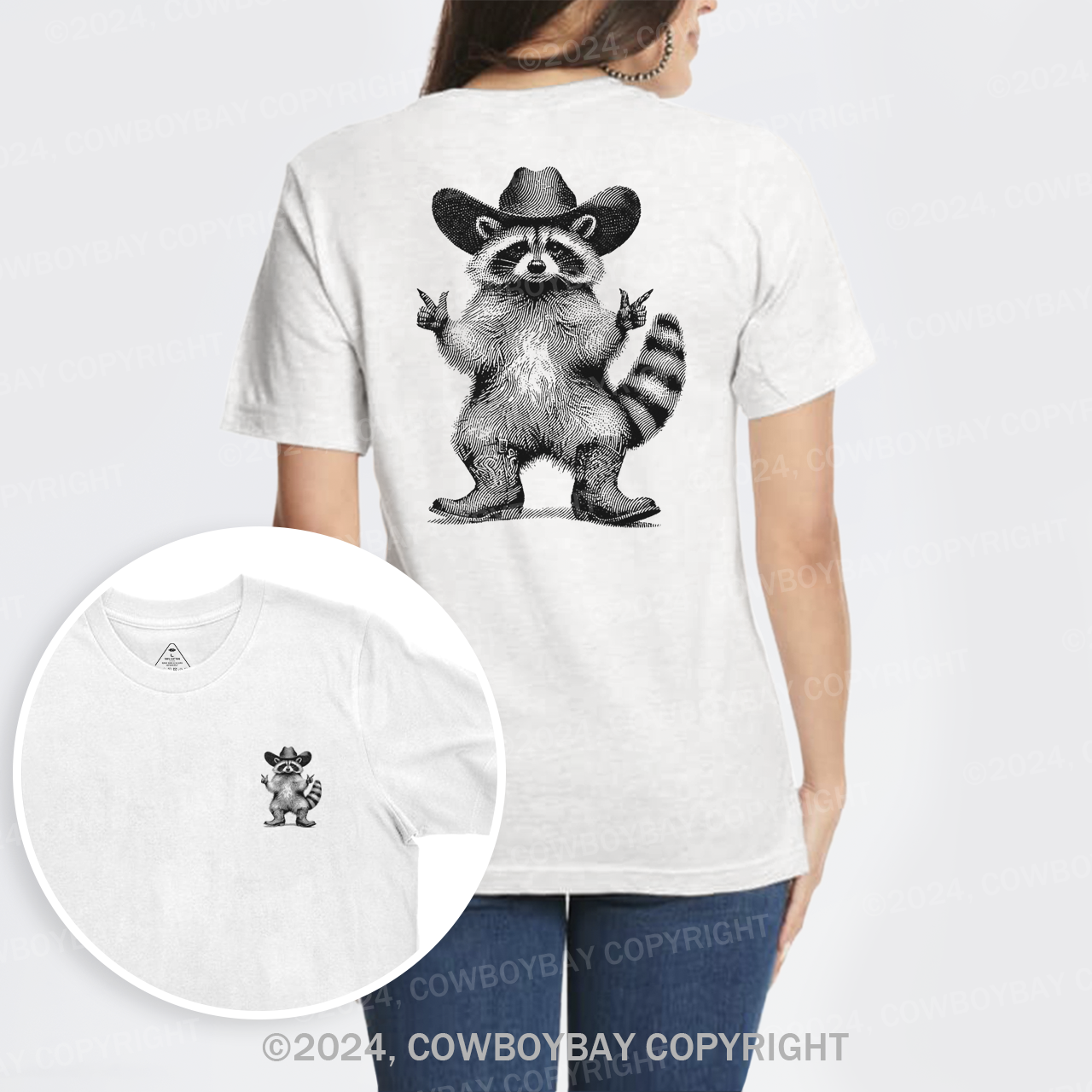 Cowboy Raccoon Vintage Style T-Shirts
