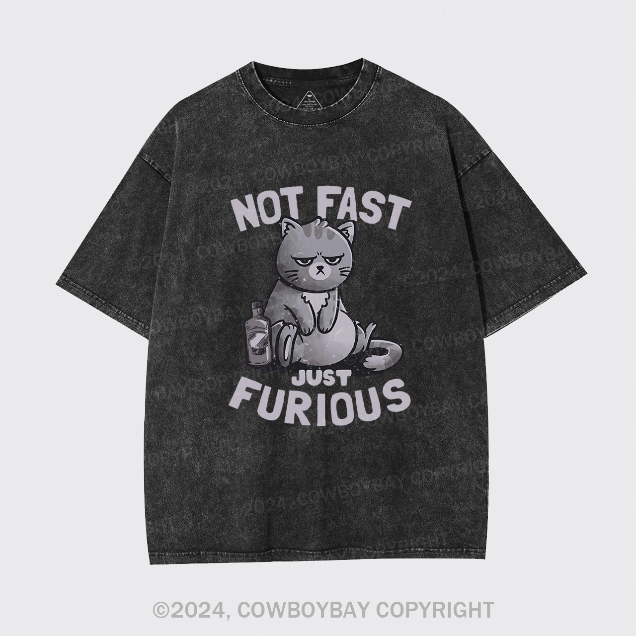 Not Fast Just Furious Cat Garment-dye Tees