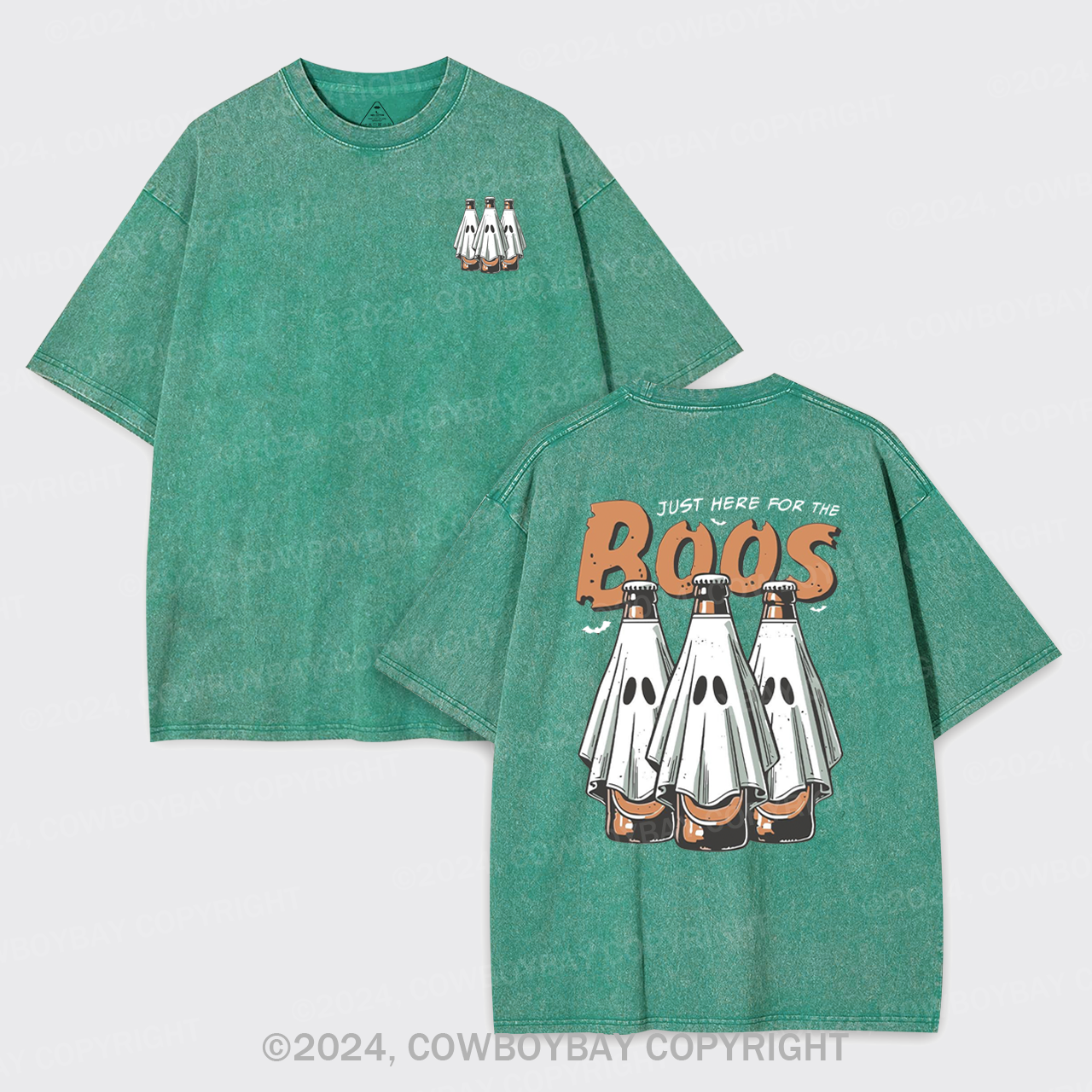 Halloween Just Here For The Boos Garment-dye Tees