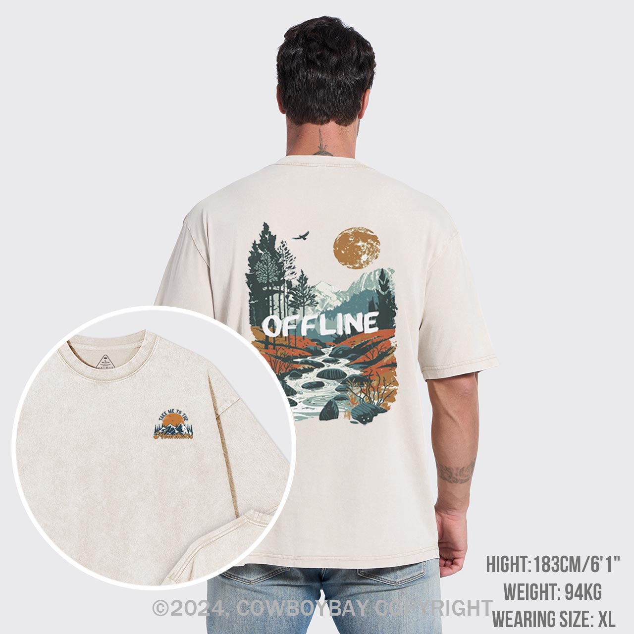 Hiking In The Mountains Garment-dye Tees