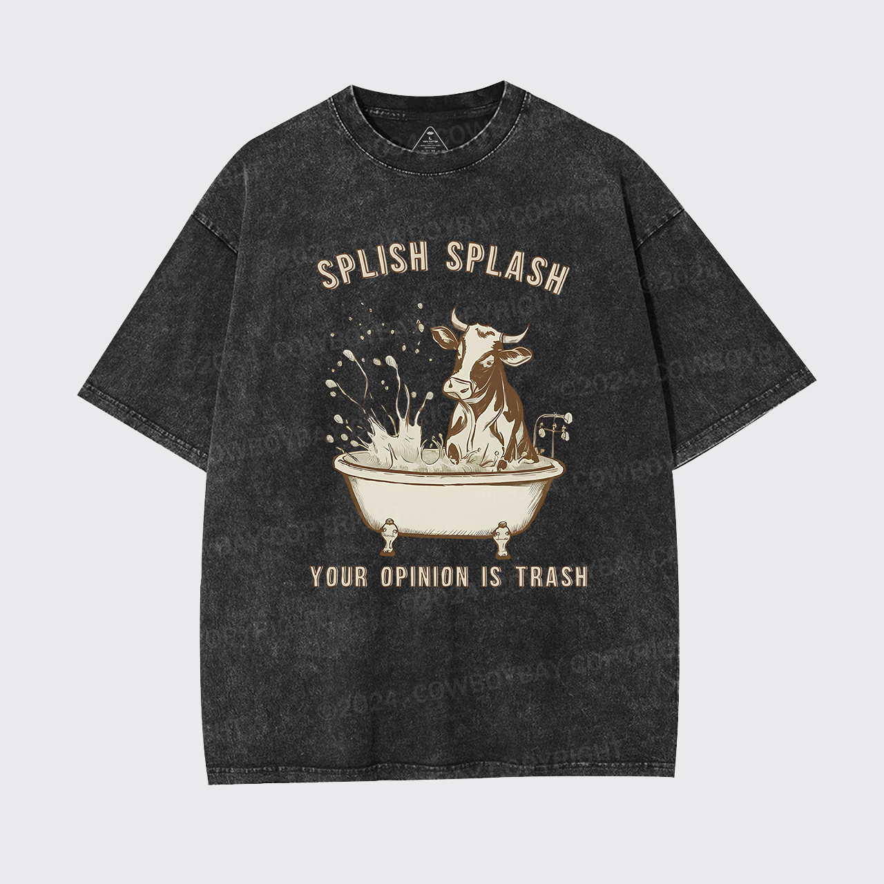 Vintage Splish Splash Your Opinion Is Trash Garment-dye Tees