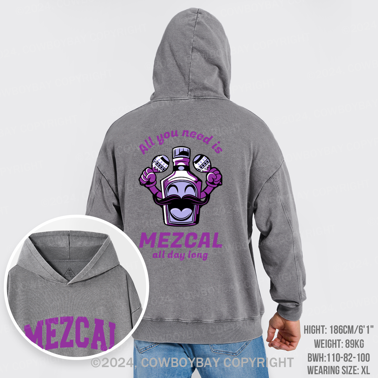 All You Need Is Mezcal Garment-Dye Hoodies