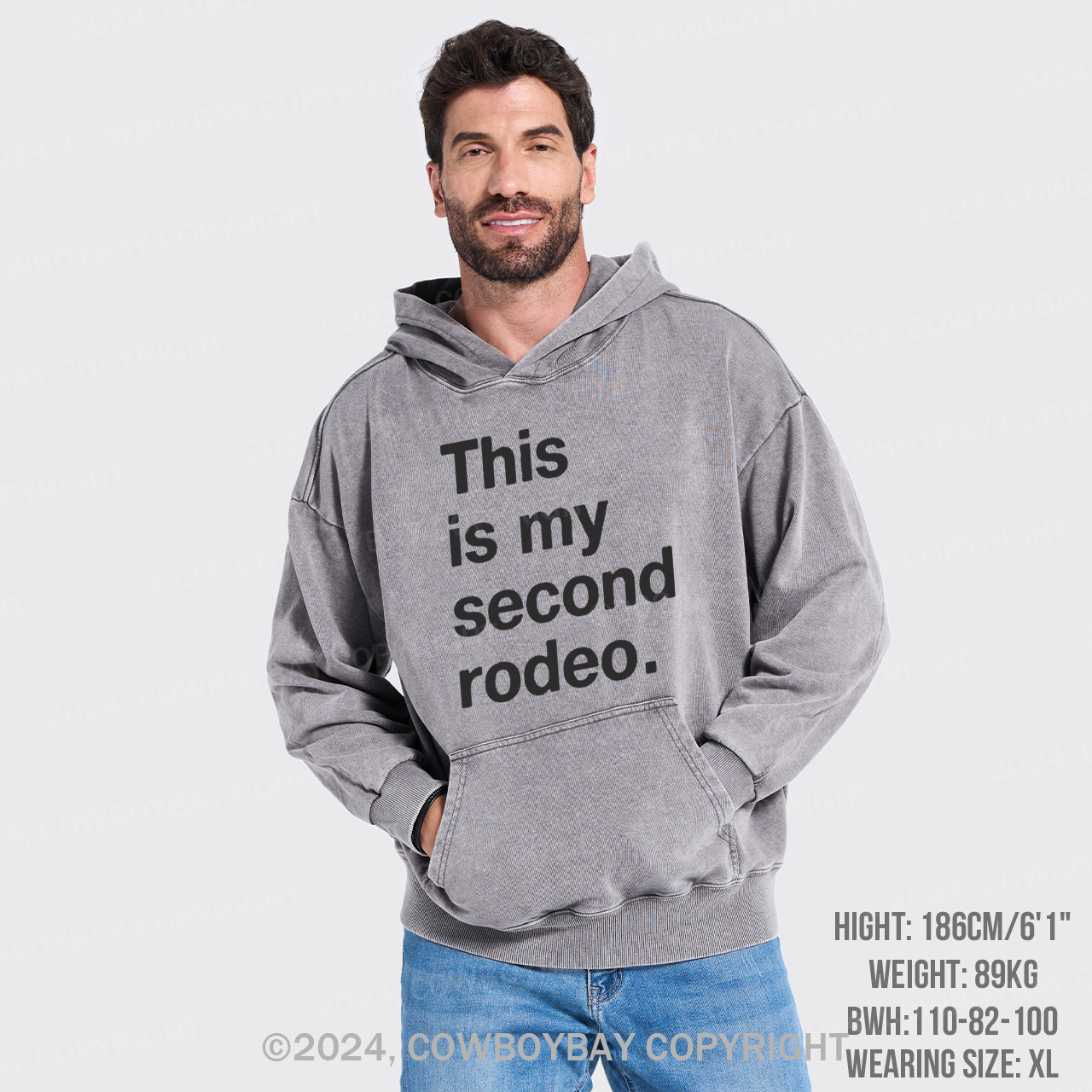 This is My Second Rodeo Garment-Dye Hoodies