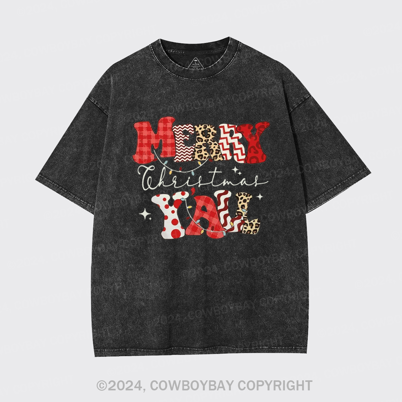Merry Christmas Yall Garment-dye Tees