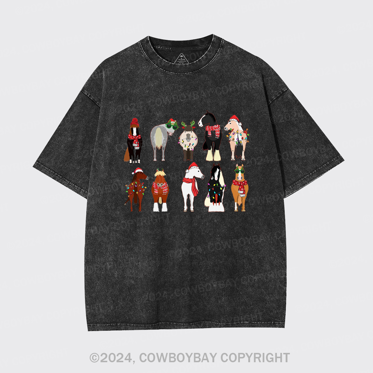 Christmas Farm Animals Garment-dye Tees