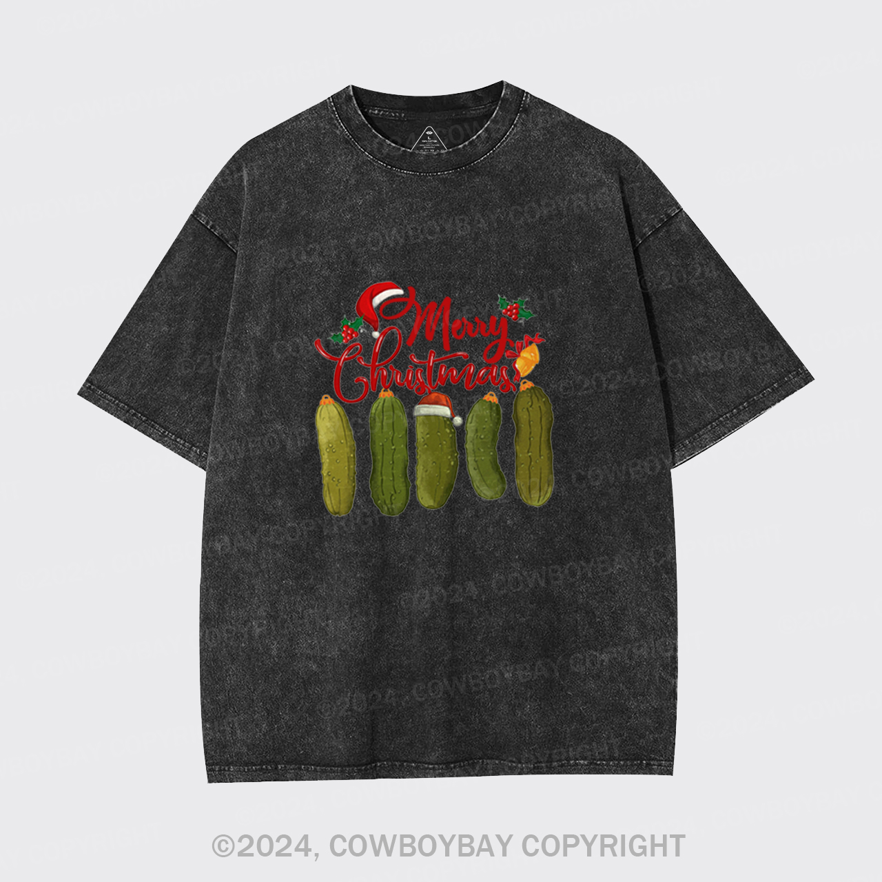 Pickles Merry Christmas Garment-dye Tees