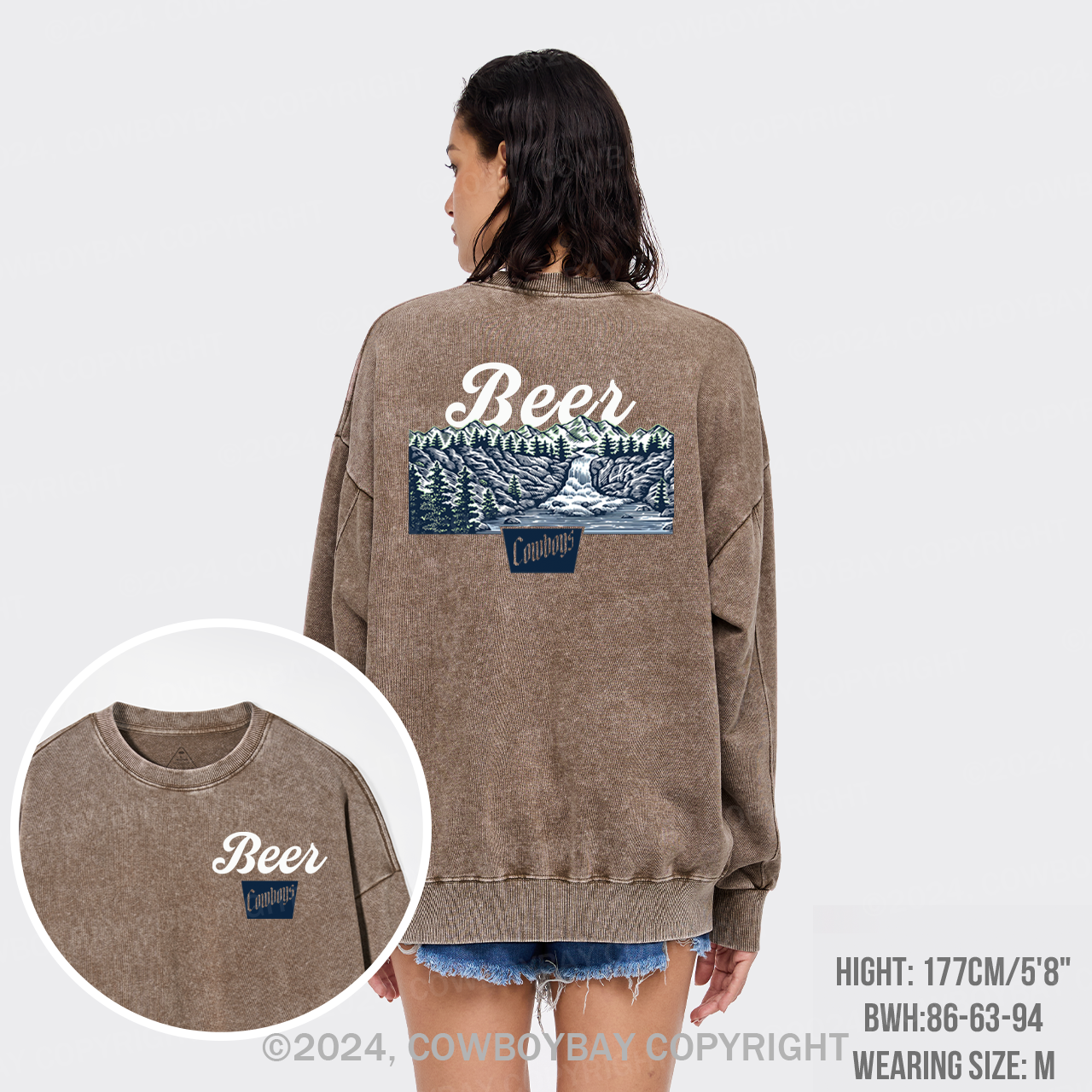 Beer Cowboys Washed Sweatshirts