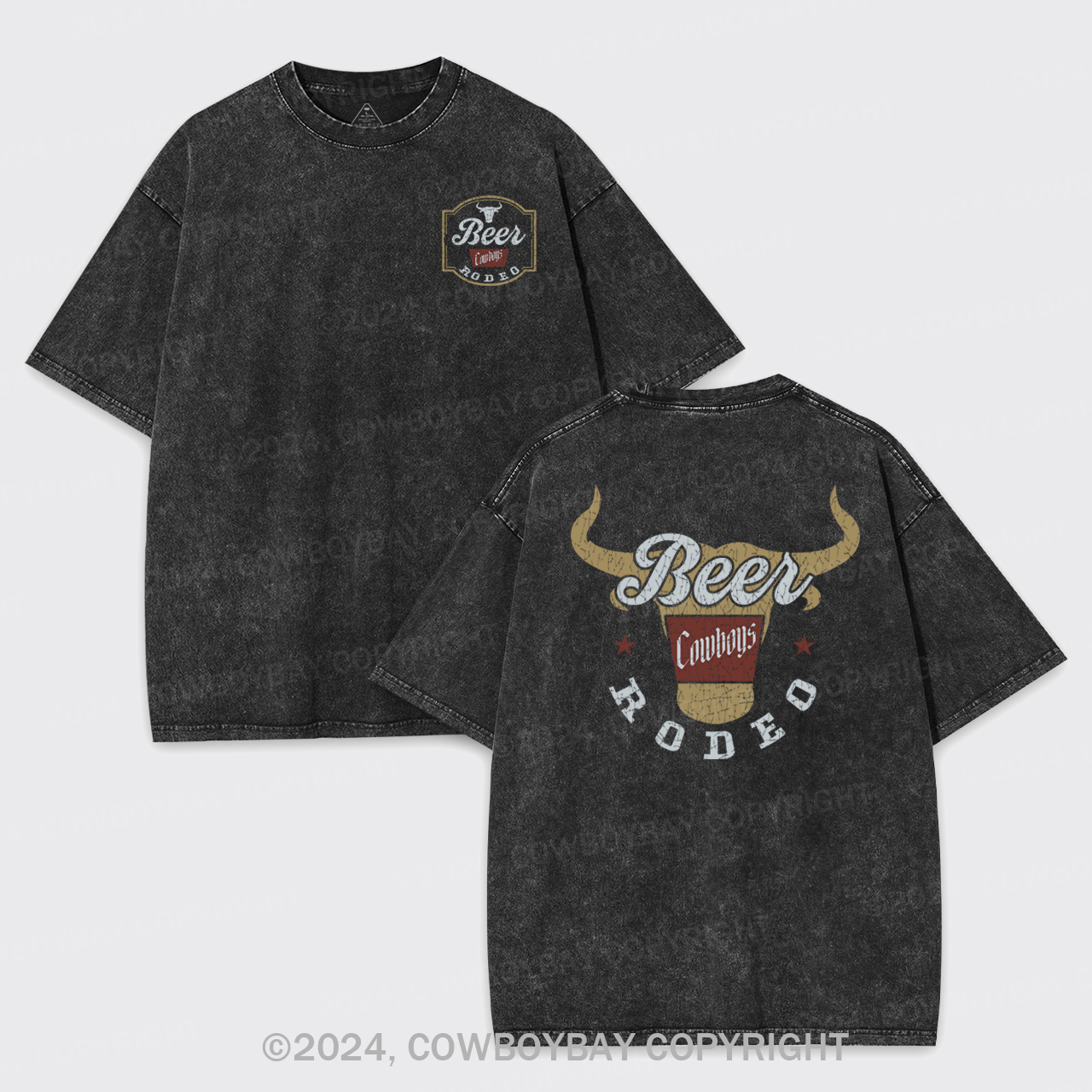 New Banquet Rodeo Cowboy Garment-dye Tees