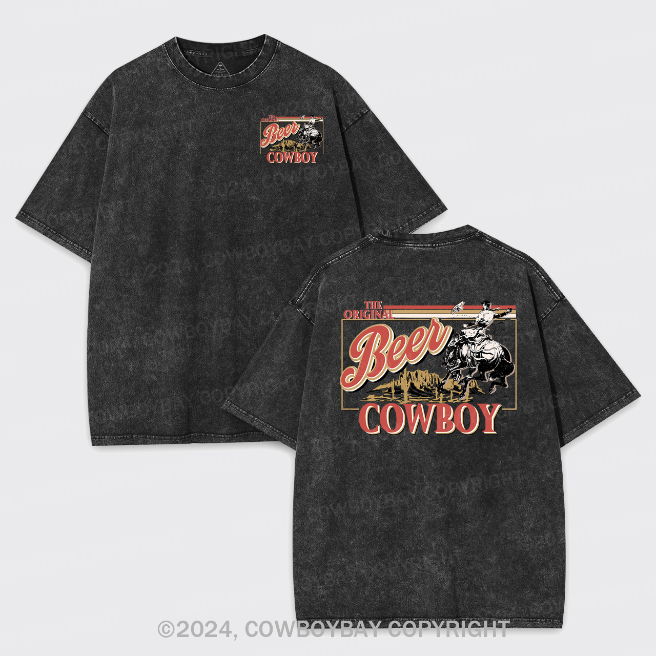 The Original Cowboy Men's Beer Garment-dye Tees