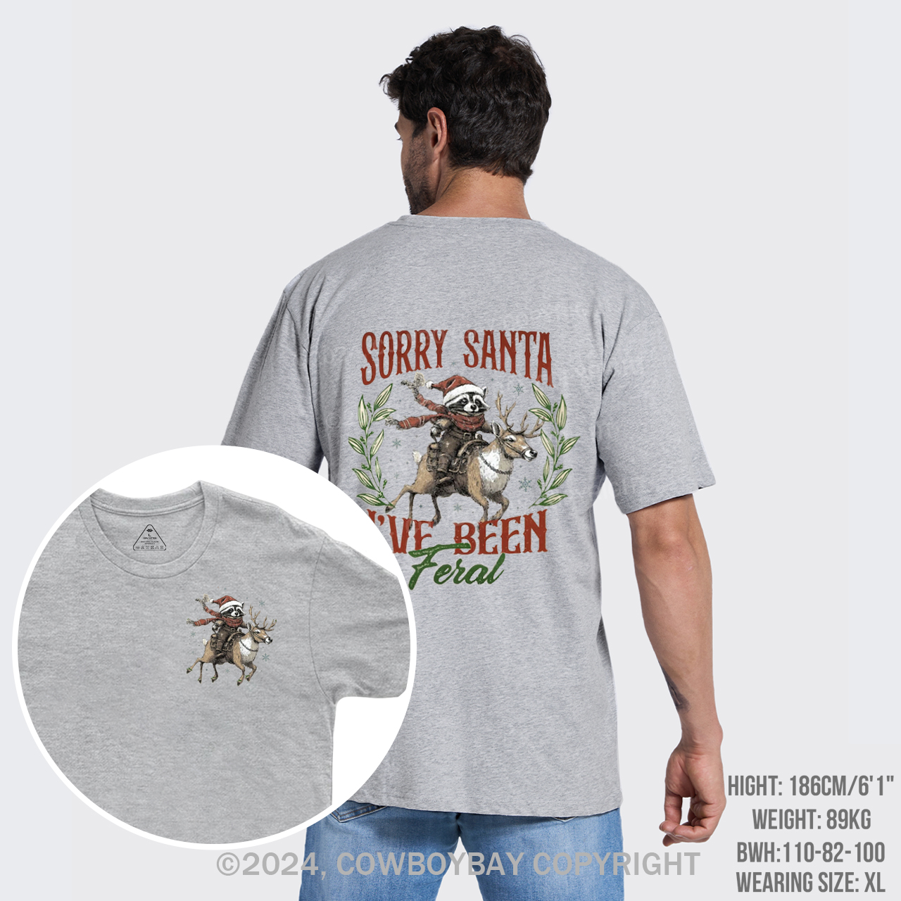 Christmas Raccoon,Sorry Santa T-Shirts