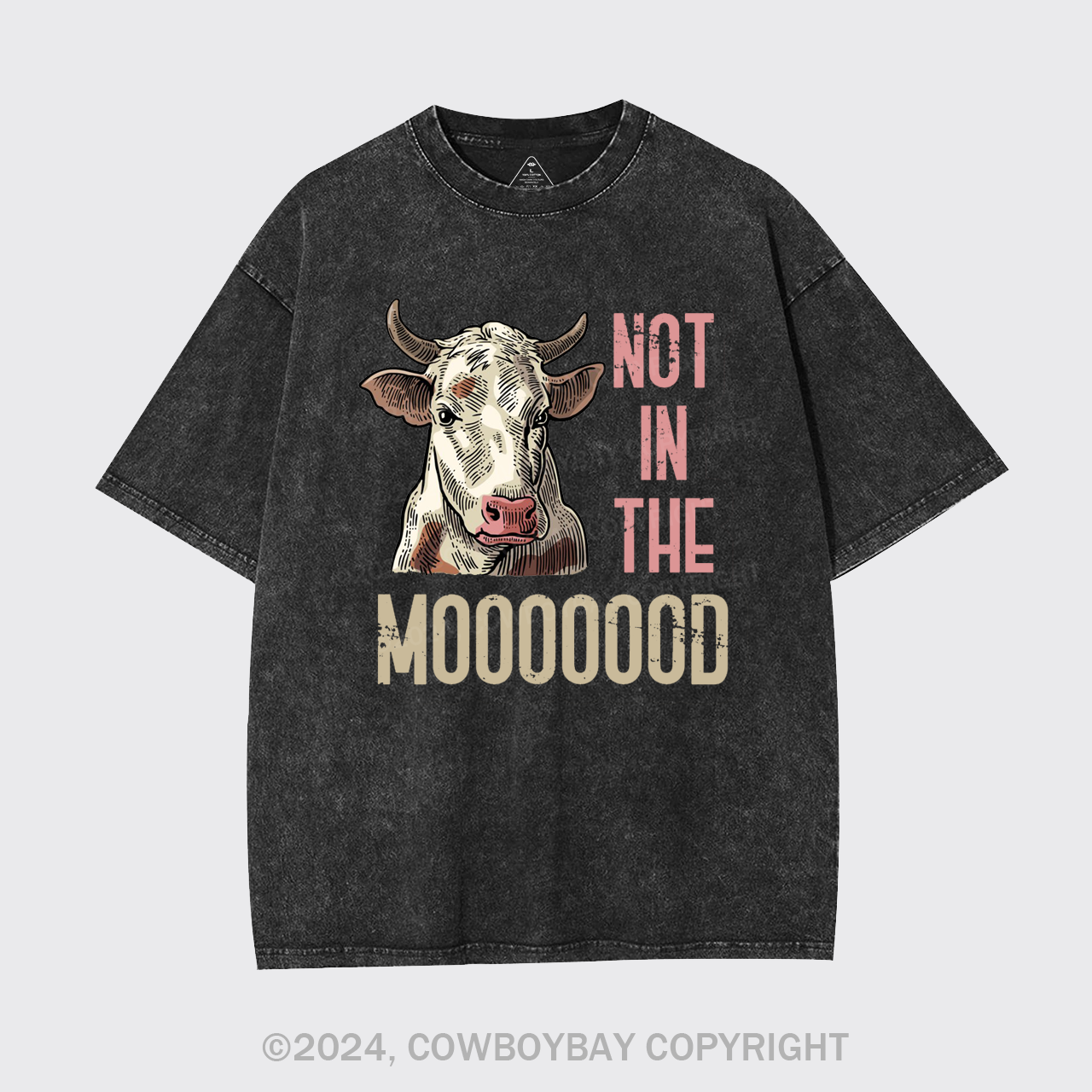 Funny Farmer Quote Cow Garment-dye Tees