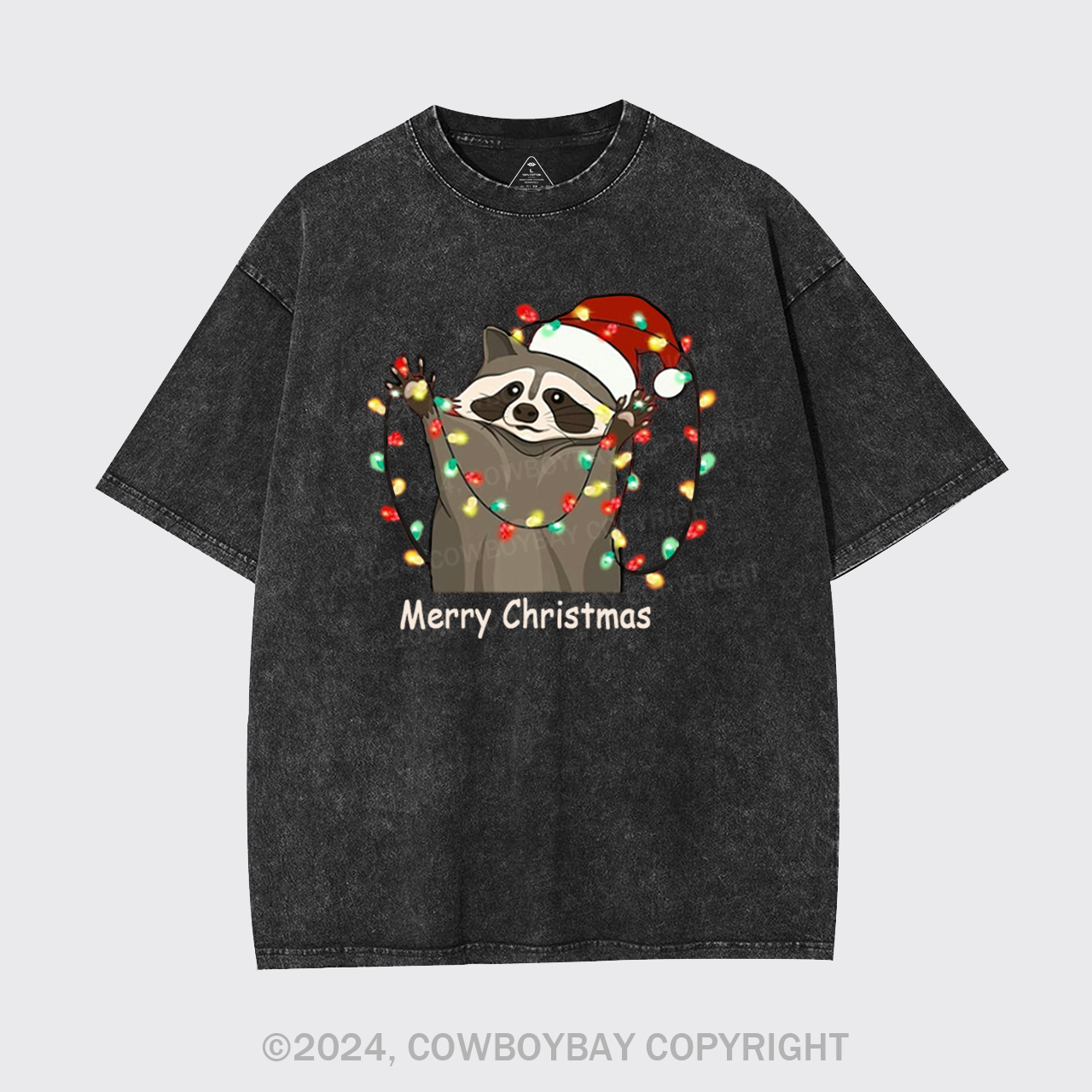 Christmas Racoon Garment-dye Tees