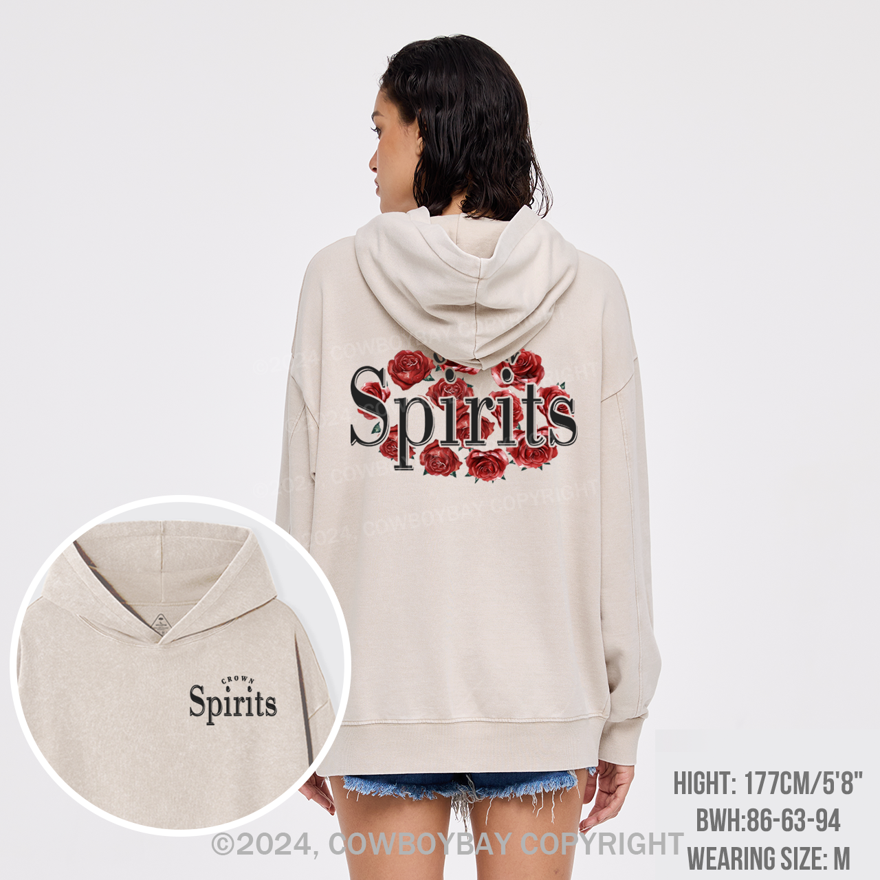 We Love Beer Rose Garment-Dye Hoodies