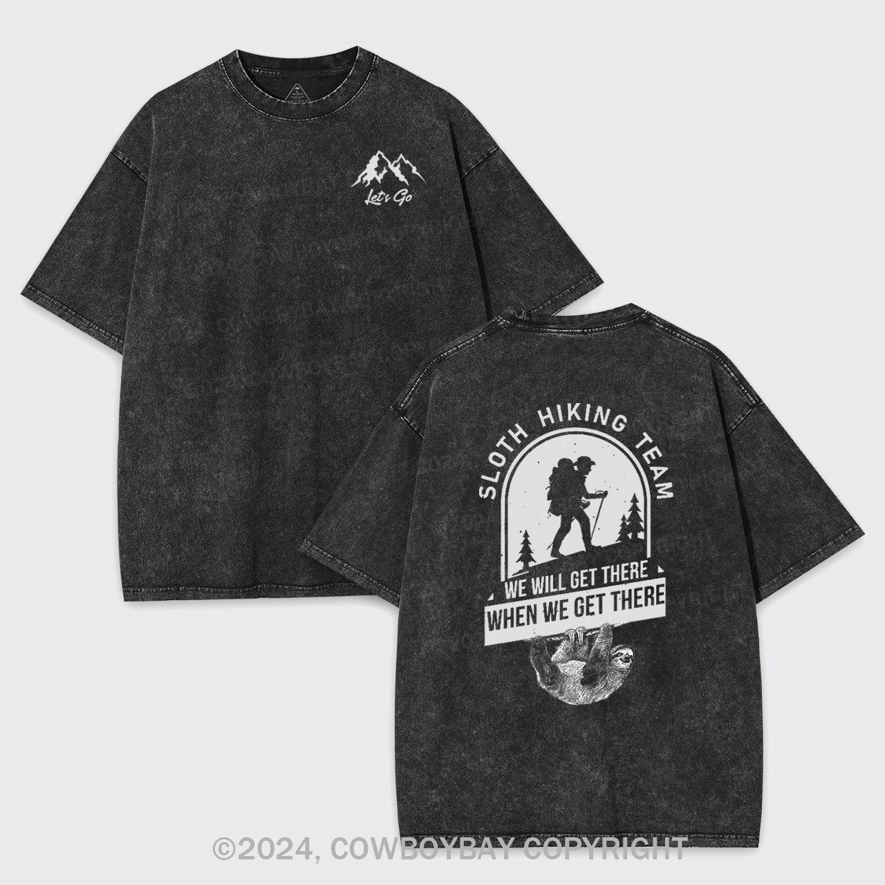 Sloth Hiking Garment-dye Tees