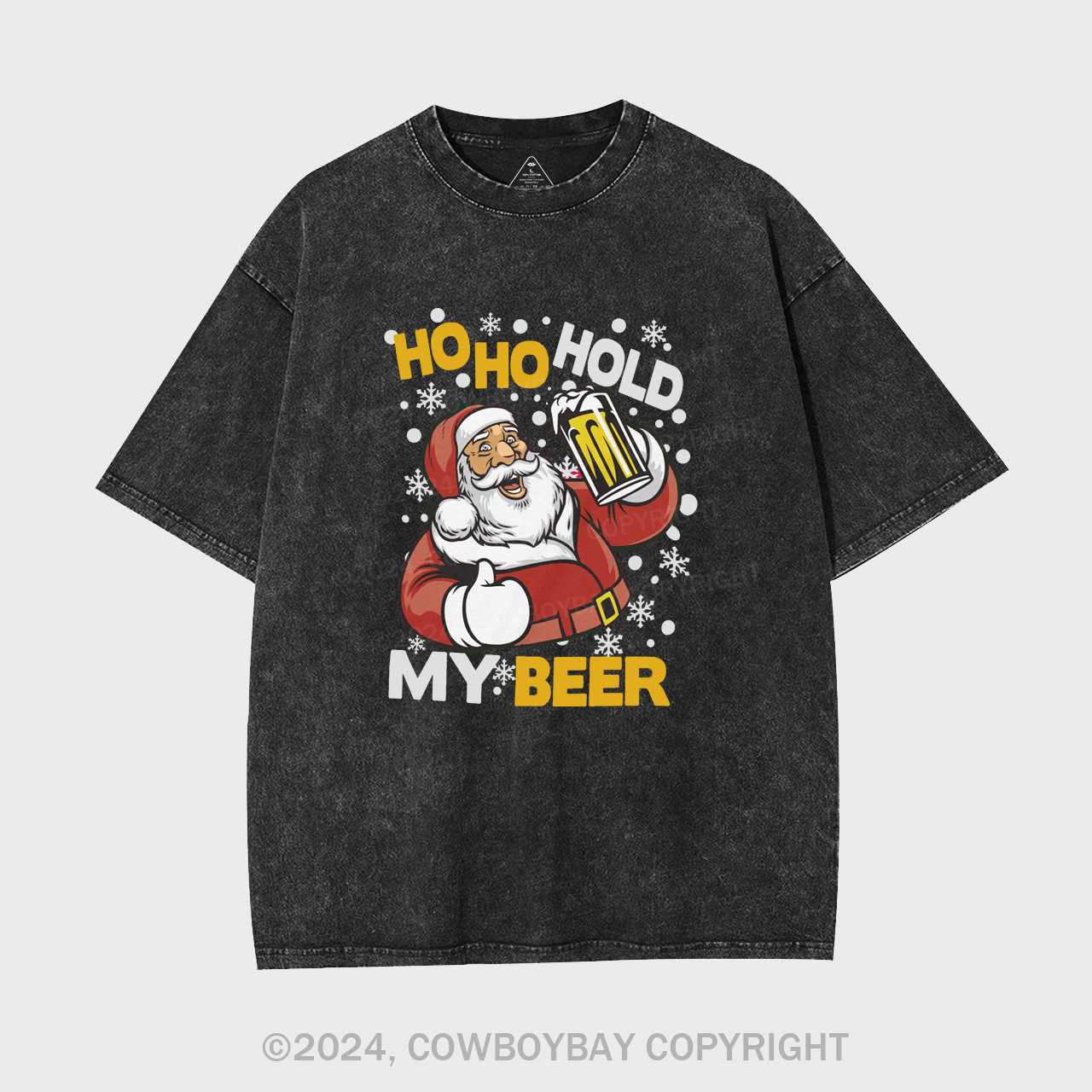 Ho Ho Hold My Beer Garment-dye Tees